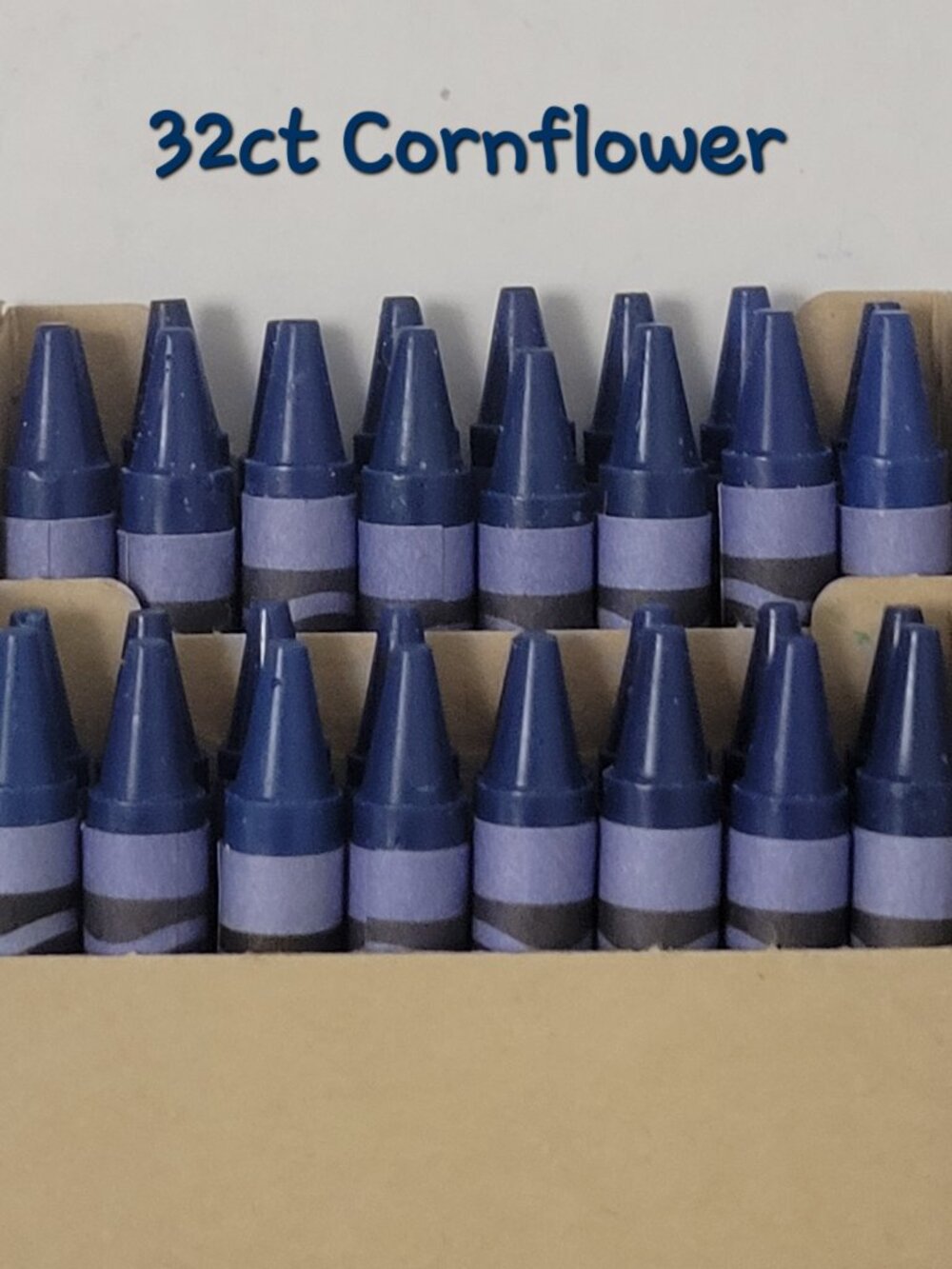 (32) Crayola Crayons (Cornflower) Single Color Bulk Lot